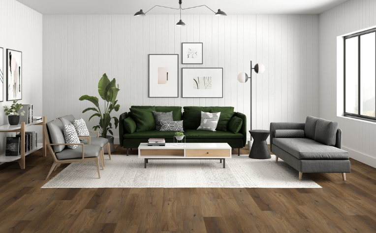 patterned area rug in living room